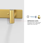 VAEHOLD Hat and Coat Wall Mount Rack - Hooks for Robes, Bags, Keys, and Towels - Bathroom Towel Hanger Organizer (Gold, “T“ Shape 5 Hooks 1 Pack) - Image 4