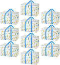 VENO 10 Pack Heavy Duty Moving Bags, Extra Large Storage Bags with Reinforced Handles & Strong Zippers, Foldable & Reusable Moving Box Alternative for Clothes & Dorm Storage by Veno