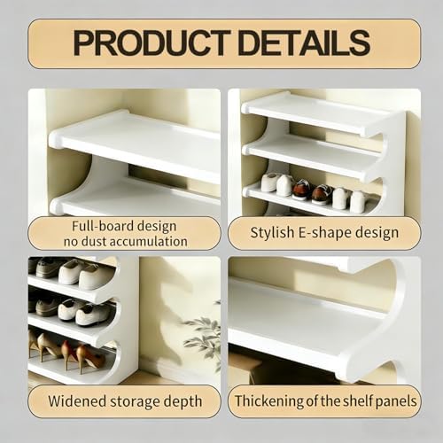39" Bamboo Shoe Rack - Vertical Shoe Organizer Rack for Small Space, Narrow Shoe Tower for Closet, Entryway, Corner, Tall Shoe Shelf with Removable Shelves, Flexible Storage Shelf for Saving Space - Image 3