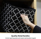11 Inch Cube Storage Bins , Fabric Cube Organizer Bins with Handle, Foldable Cube Bins for Cloth or Accessary Storage, 11x11x11 Set of 3 (Black Light) - Image 5