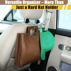 Hard Hat Holder for Truck Car Helmet Organizer, Triple Hooks, Silver, 1 Pcs - Image 4