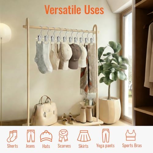 30 Pack Pants Hangers with Clip，Legging Organizer and Jean & Shorts Hangers - Image 6