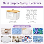 Lifewit Laundry Pods Container with Lid, 0.53 gal, Natural, 1 Pcs - Image 3