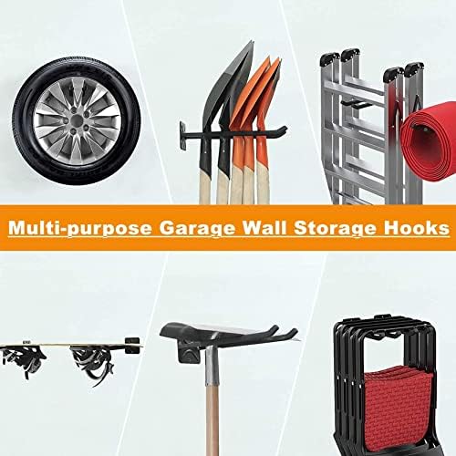 TORACK 4-Pack Garage Storage System Hooks, Wall Mount Tool Organizer - Image 2
