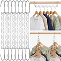 HOUSE DAY 20 Pack Space Saving Hangers for Clothes, Metal Magic Hanger | Heavy Duty Hanger Organizer 30 Lbs Capacity, Sturdy Multi Hangers, Closet Space Saver Closet Organizers and Storage Dorm Room by HOUSEDAY