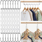 HOUSE DAY 20 Pack Space Saving Hangers for Clothes, Metal Magic Hanger | Heavy Duty Hanger Organizer 30 Lbs Capacity, Sturdy Multi Hangers, Closet Space Saver Closet Organizers and Storage Dorm Room by HOUSEDAY