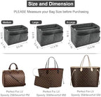 OMYSTYLE Purse Organizer Insert, Felt Tote Bag Organizer Insert with 5 Sizes, Handbag Dividers for Inside Purse, Compatible with Longchamp, Neverful, Speedy and More - Image 3