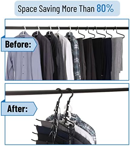 Mr. Pen- Space Saving Hangers, 16 pcs, 360° Rotating Hooks | Magic Cascading Hanger Organizer with 5 Enclosed Slots, Closet Organizers and Storage for Clothes - Image 6