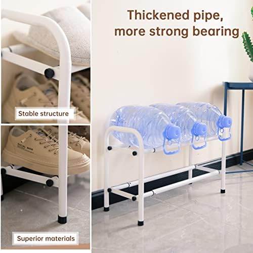 Gonfoam Expandable 2-Tier Shoe Rack for Closet and Entryway, White - Image 5