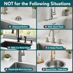 2PCS Stone Faucet Mat for Kitchen Sink, Water Absorbing Sink Tray Organizer for Bathroom Counter, Diatomite Soap Dish Coaster Caddy Riser, Sponge Holder Dispenser Mat, Gold White 23.6" x 4", 1 Set - Image 6