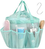 Mesh Shower Caddy Portable with Drawstring - 2-Handle Shower Bag for Dorm by F-color