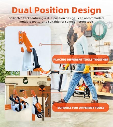 Chainsaw Hanger, 1 Pack Chainsaw Holder Wall Mount, Chain Saw Storage Rack - Image 5