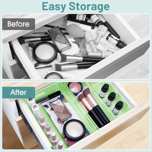 25 PCS Plastic Drawer Organizer Set, Makeup Organizers and Storage Bins - Image 4