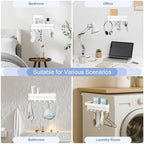 RELBRO Magnetic Key Holder for Fridge, Key Rack with Shelf, White - Image 7