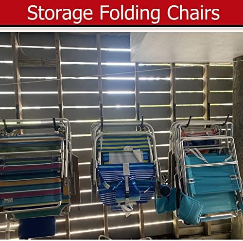 Heavy Duty Garage Storage Hooks, 12.4 Inch Ladder Storage Hanger, Wall Mount Utility Hook for Outdoor Indoor Organizer Folding Chairs, Bike, Tools, Water Pipes - Image 5