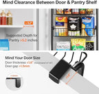 Delamu Over The Door Pantry Organizer, 8-Tier Pantry Door Organizers and Storage, Metal Hanging Spice Rack, Seasoning Organizer, Door Organizer for Home Kitchen Bathroom, Black - Image 3