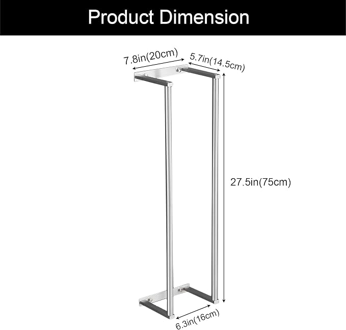 Towel Racks for Bathroom, NEWRAIN Stainless Steel Rolled Towel Storage Wall Mounted Bath Towel Holder for Folded Large Towel Washcloths, Bathroom Organizing Brushed Nickel - Image 5
