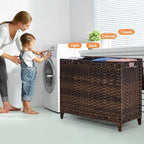 Laundry Hamper with 4 Removable Liner Bags, 176L Laundry Sorter with Lid - Image 2