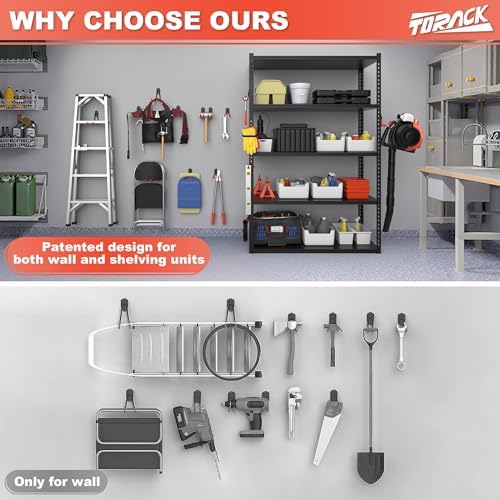 TORACK 15 PCS Garage Storage System Hooks, Shelving Hooks - Image 2