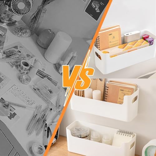 3 Pcs Kitchen Cabinet Door Organizer, Adhesive Mount Inside Cabinet Door Storage, Under Sink Storage Shelf for Kitchen,Bathroom,Office (White) - Image 5