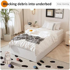 Maenizi 14 Inch XL Twin Bed Frame with White Fabric Cover, Heavy Duty Metal Twin XL Platform Bed Frame, No Box Spring Needed, Support Up to 2500 lbs, Easy Assembly, Noise Free, Black - Image 4