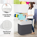 StorageRight Laundry Basket Hamper, 100L Clothes Storage, Clover Black - Image 4
