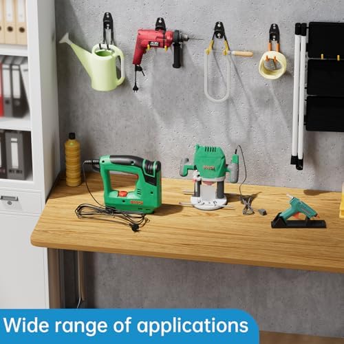 GeeWatom 2 Pack Garage Storage Utility Hooks，Garage Garden Tool Organizer，Steel Wall Mount Hooks, Garden Small U Hooks (Yellow) - Image 7