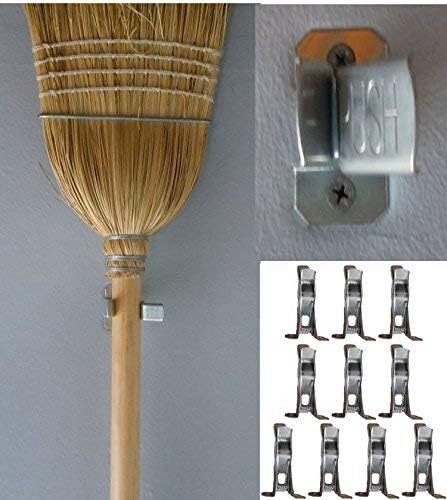 Bulldog Clamp (10 Pack) Spring Grip Garage Closet Wall Organizer for Brooms, Mops, Rakes, Etc. - Image 4