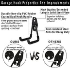 KOFANI Steel Garage Storage Hooks - 32 Pack Anti-Slip Coating, Heavy Duty Wall Mount Hooks for Hanging Bike, Ladder, Garden Tools - Image 3