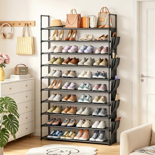 OYREL Tall 10 Tier Shoe Rack Organizer 40-50 Pairs Large Storage - Image 2
