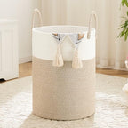 Artfeel Laundry Basket,Woven Cotton Rope Laundry Hamper,40L for Decorative Storage of Dirty Clothes,Toys and Blankets in Bathroom,Baby Room and Living Room by Artfeel