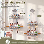 Skyapex Shower Caddy Hanging: Adjustable Height Organizer for Over Showerhead - Rustproof Shower Shelves with Hooks & 2 Soap Holders - Image 3