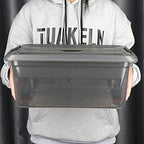 BTSKY Stack & Carry Box Clear Plastic Storage Container with Removable Tray - Image 4