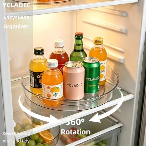 4 Pack Lazy Susan 10.6" Turntable Organizer Pantry Cabinet - Image 4