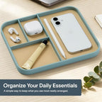 Nordik Leather Valet Tray - Medium EDC Tray - Seafoam Mist 9.5 x 7.9 in - Image 2