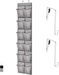 GORILLA GRIP Over the Door Shoe Organizer, 12 Large Pockets, Gray | Breathable Mesh Pocket, Space Saving Hanging Storage Holder, Closet Rack Hanger for Shoes, Pantry and Bathroom Accessories by Unknown