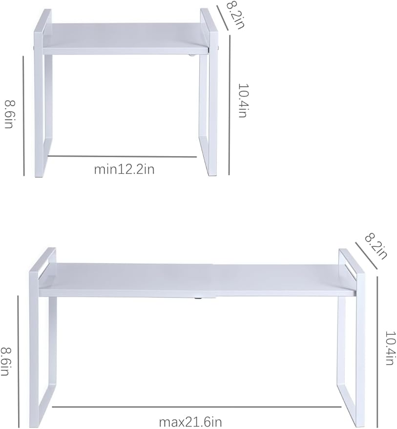 Expandable Cabinet Shelf Organizer Riser for Kitchen Cupboard Under Sink - Image 3