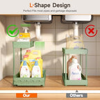 Sevenblue 3-Pack 2-Tier L-Shaped Under Sink Organizers with Sliding Drawers - Image 2
