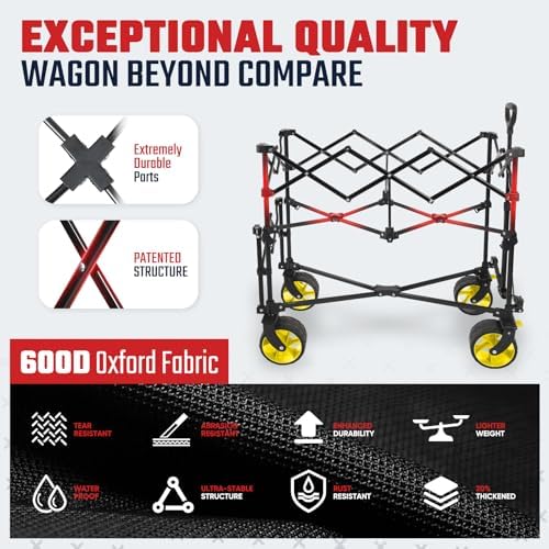 Sekey 400L Double-Decker Wagon, 500 lb Capacity, 50 in Extender - Image 5