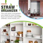 Qinyoung Acrylic Straw Holder for Cabinet Door,Classic,Large,Black - Image 3