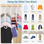 24 Pack Hangers Space Saving Magic Plastic Hanger Organizer White | Shirt Space Saving Hangers, Multi Clothes Hangers Space Saver for Closet Organizers Storage College Dorm Room Essentials - Image 6