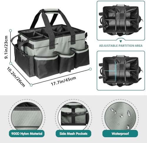 Compact Wearable Cleaning Supplie Bag with Handle Shoulder Straps - Image 3