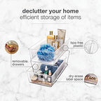 madesmart Premium Two Tier Organizer, Clear - Image 4
