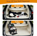 2 Layer Golf Trunk Organizer, Golf Organizer with 2 Pairs Shoes Compartment, Golf Storage Waterproof Car Trunk Locker for Balls, Caps, Clothes, Gloves, Accessories, Gifts for Golfers - Image 6