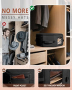 Marscamd Vegan Leather Hat Box, Fits 4 Cowboy or Wide-Brim Hats, Black - Image 4