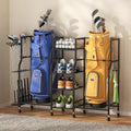 samstar Golf Storage Garage Organizer with Wheels, Golf Bag Storage Stand 2 Golf Bags and Equipment Accessories, Rolling Storage Rack for Home, Garage, Golf Clubs by Samstar