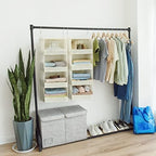 GRANNY SAYS 4-Shelf Hanging Closet Organizer, Foldable Storage, Beige | 44 lb Capacity, No-Sag Support, Keeps Clothes Neat, Folds Flat, Fits RV, Dorm & Small Closets, 2 Pack - Image 4