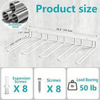Boot Rack - 8-Pair Wader Hangers Wall Mount Cowboy Boot Hangers - Wall Boots Holder Storage Organizer for Closet, Entryway, Indoor, Garage 4 Pack,White - Image 2