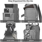 icolor Magnetic Gym Bag Water Bottle Carrier Holder with Phone Pockets & Shoulder Strap,Gym Magnetic Bag 5 Built-in Magnets Gym Accessories Organizer Sling Bottle Bag Pouch Sleeve - Image 5