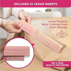 Cedar Clothes Storage Bag Organizer, Protects From Moths, Set of 2, Beige | Protects from Moths, Moisture, Dirt & Dust, Underbed Storage Bags for Clothes, Cashmere Sweaters, Bedding & More - Image 2